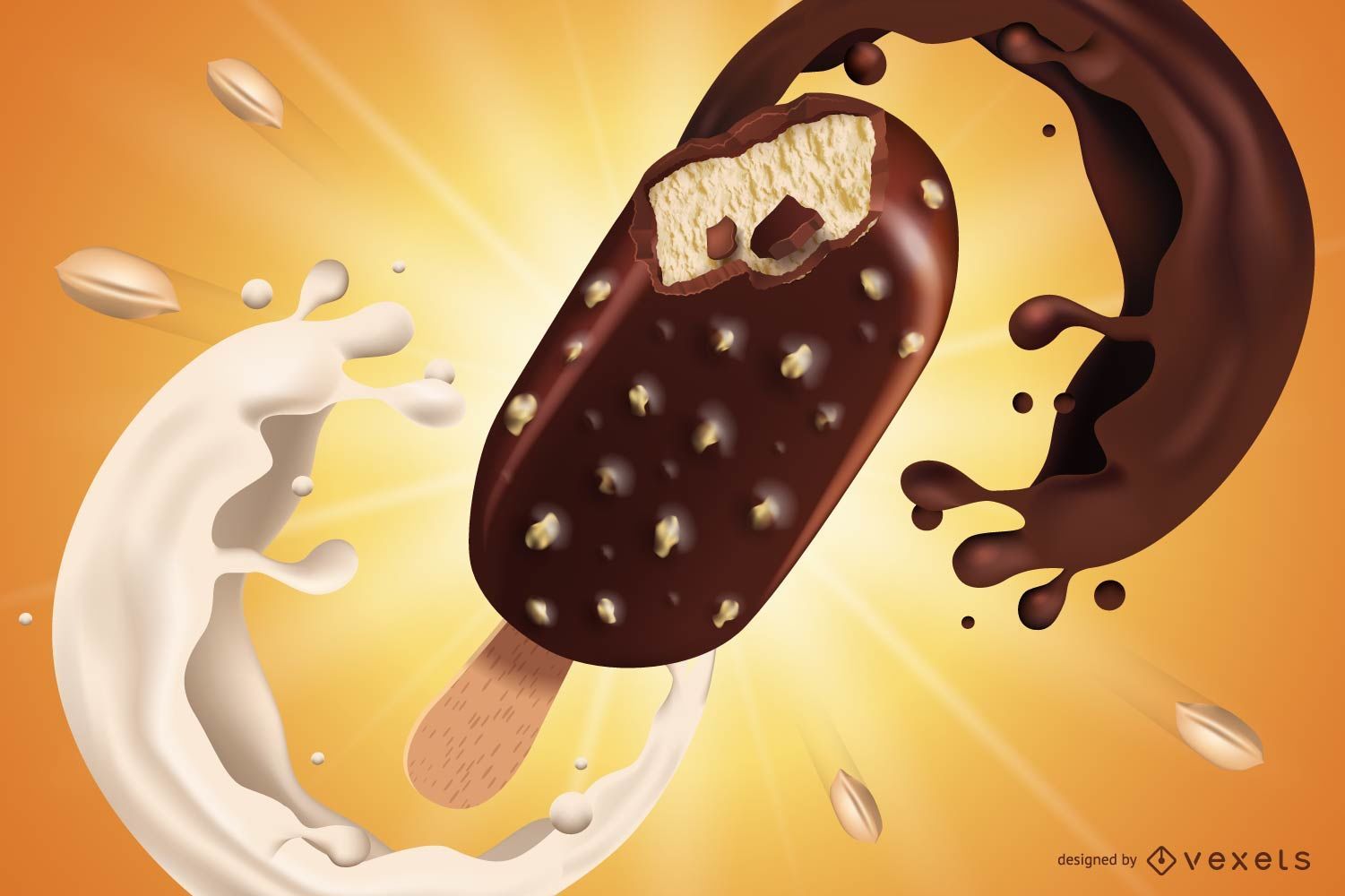 desenho de picolé vs desenho de sorvete