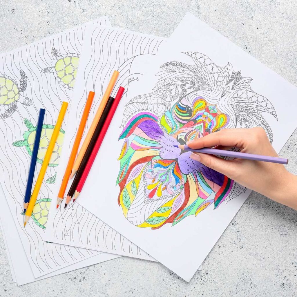 desenhos para pintar vs desenhos digitais