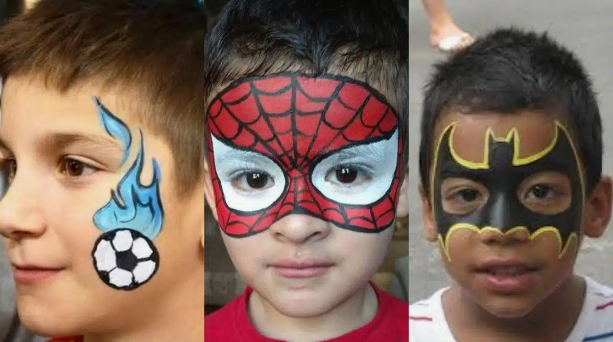 pintura de rosto infantil simples