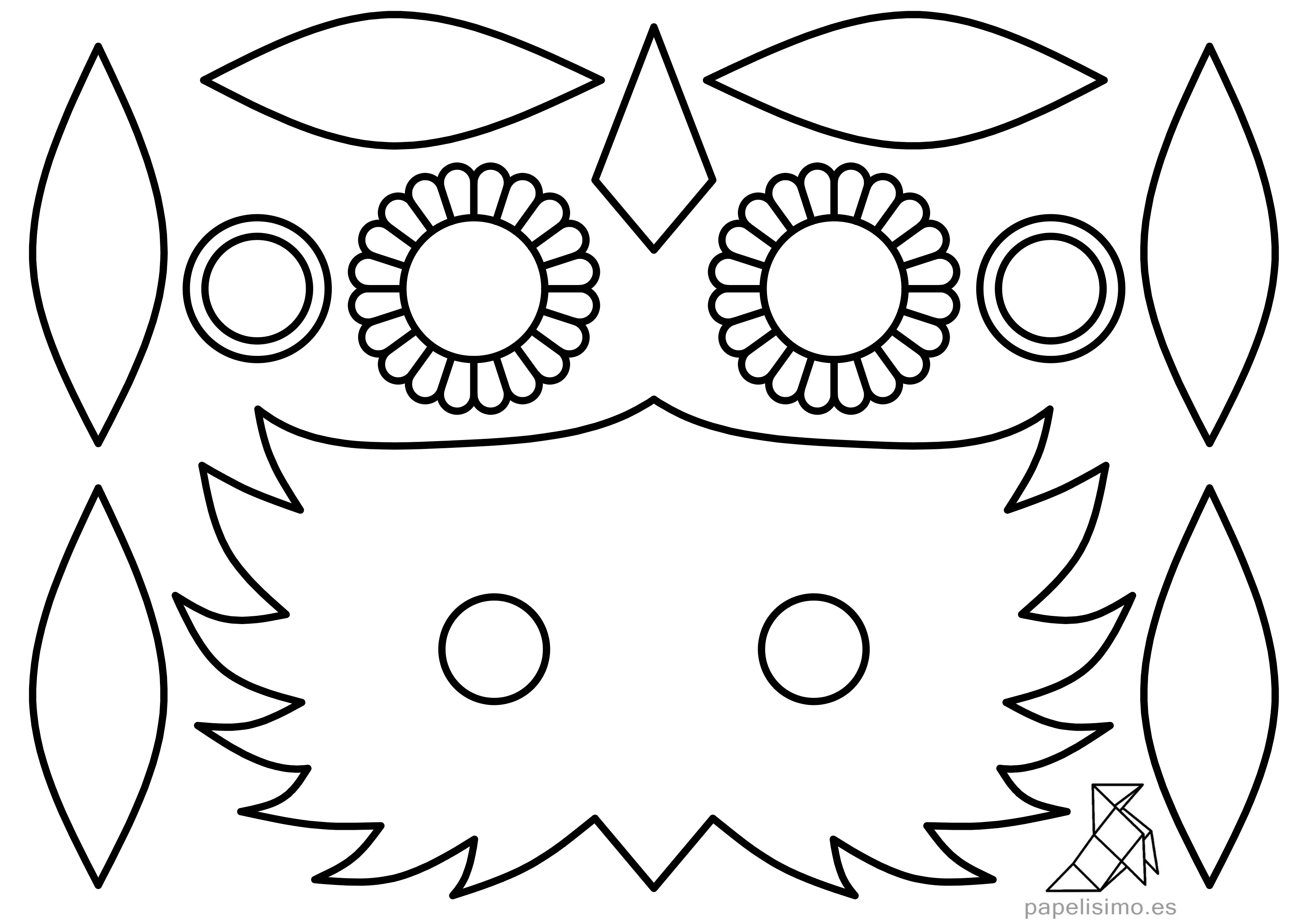 moldes máscaras carnaval animales