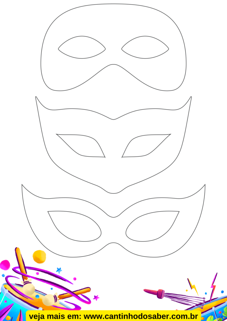 moldes máscaras carnaval animales