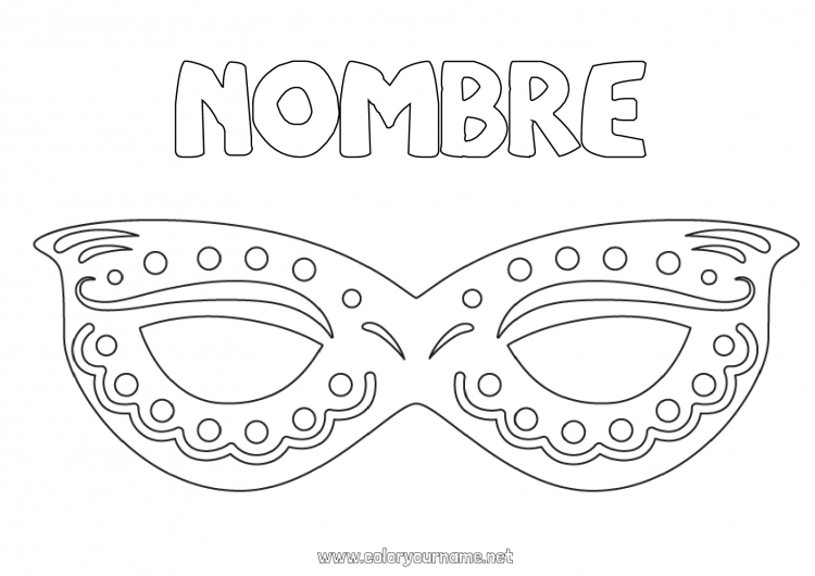 moldes máscaras carnaval animales