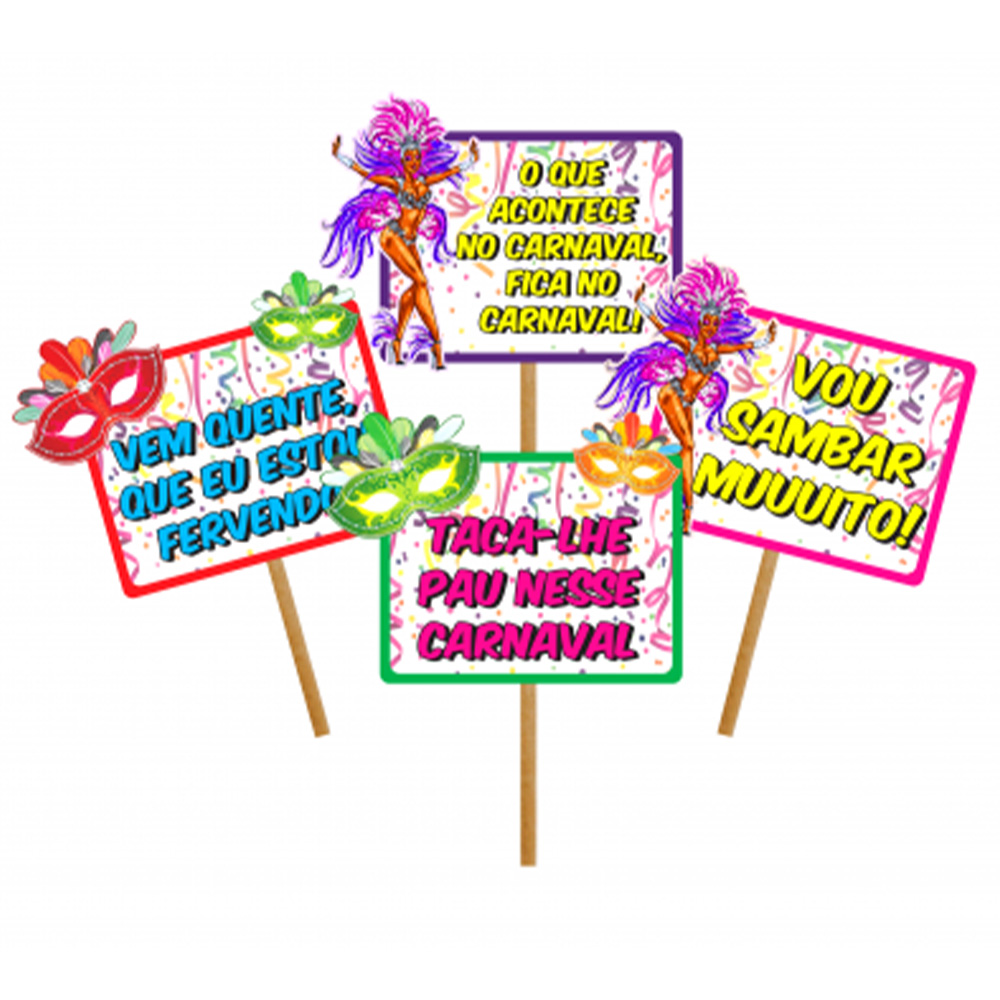 Como fazer plaquinhas de carnaval DIY