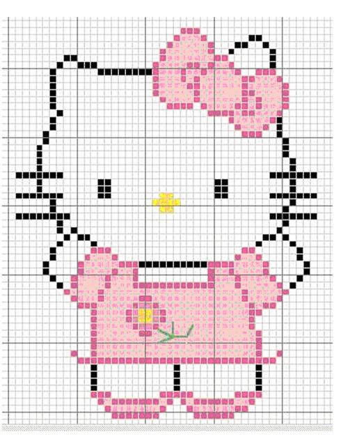 Gráfico ponto cruz menina