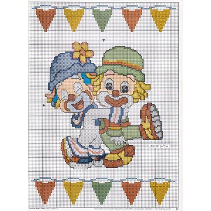Ponto cruz para toalha infantil