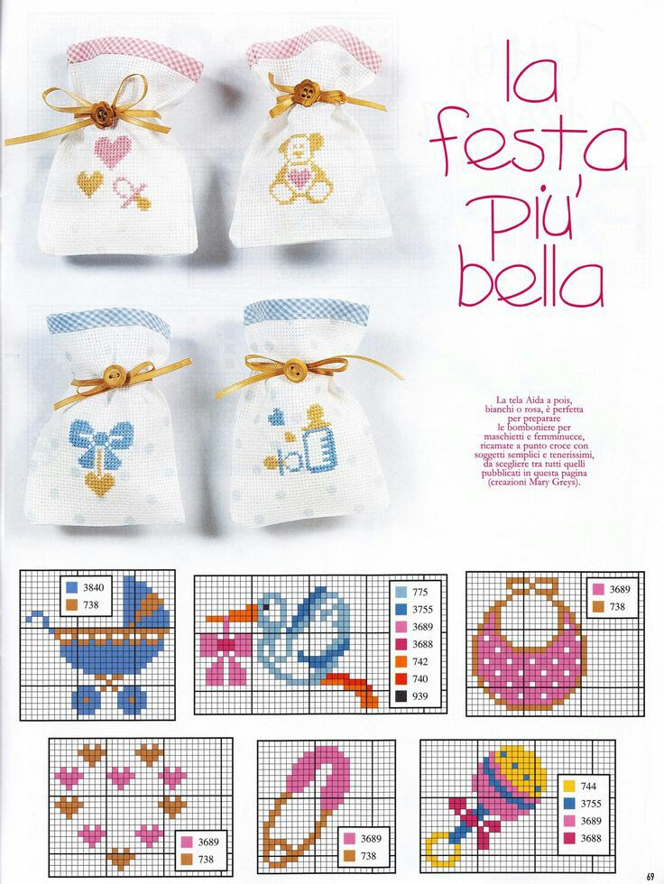 Ponto cruz infantil ursinha