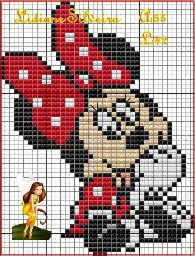 ponto cruz infantil feminino com borboletas