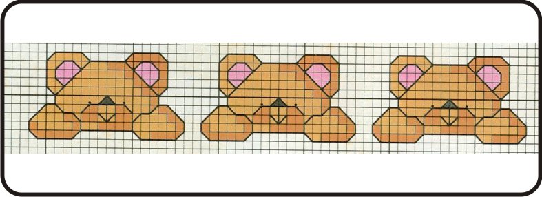 ponto cruz infantil feminino com flores pequenas