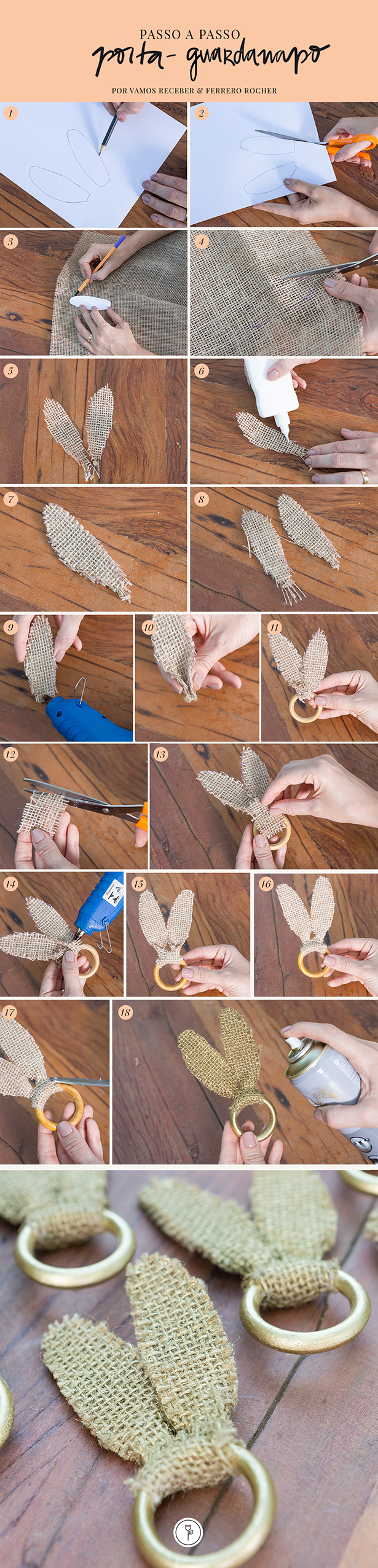 porta guardanapo de páscoa DIY