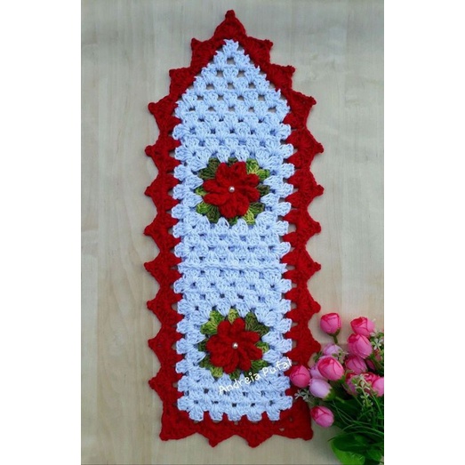 porta papel higiênico de crochê com flores