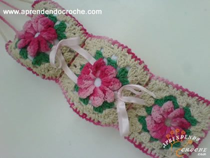 porta papel higiênico de crochê com bicos