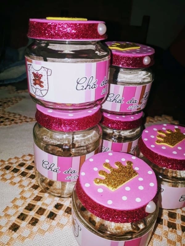 10 ideias criativas pote papinha eva lembrancinhas