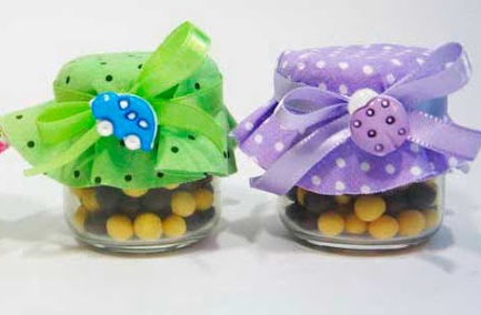 potes de papinha decorados com eva