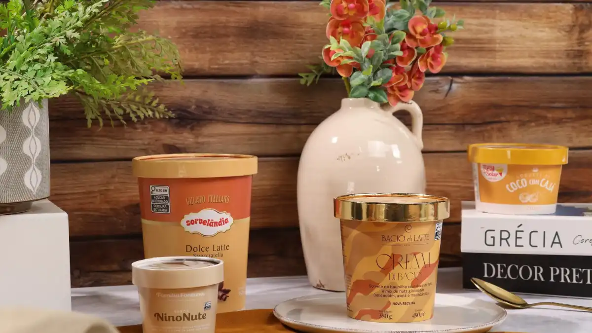 potes de sorvetes decorados