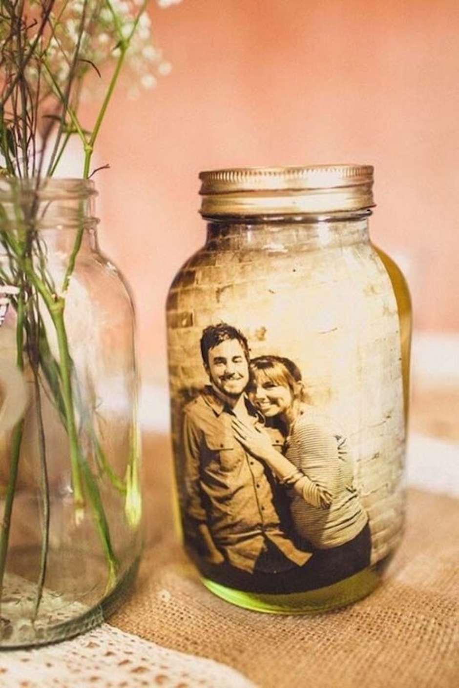 ideias potes vidro decorados para cozinha