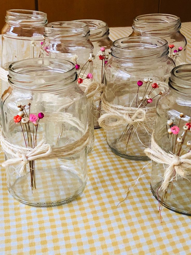 potes de vidro decorados com croche