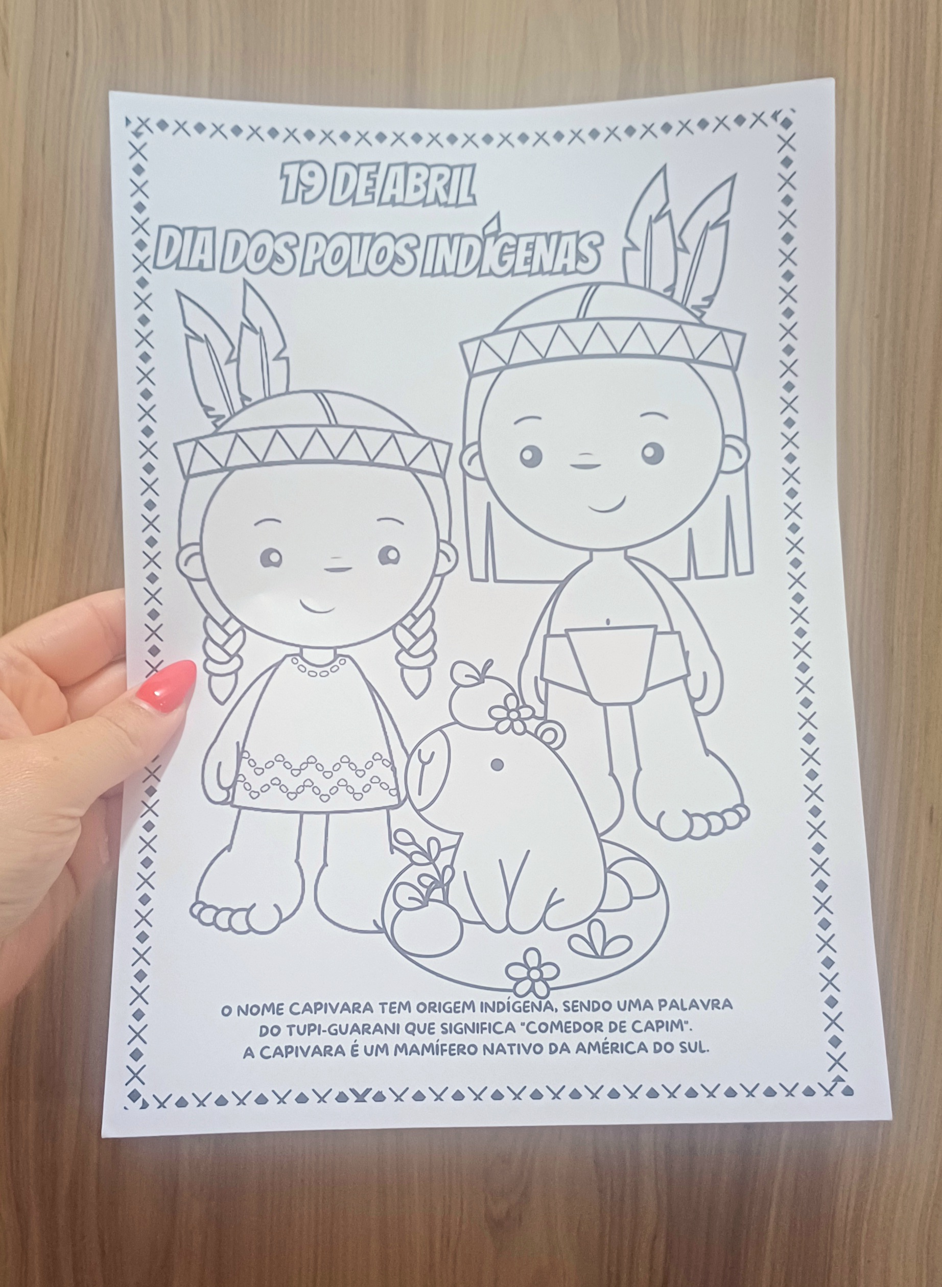 desenho de índio para colorir pdf