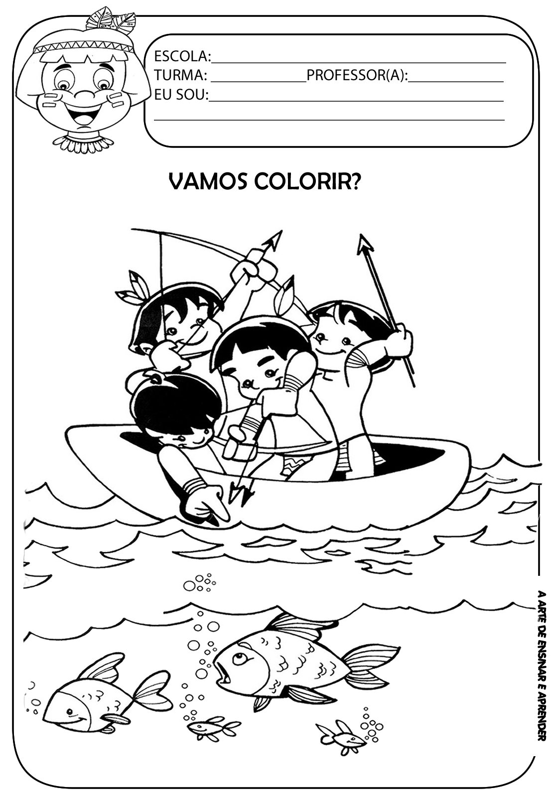 desenhos de tribos indígenas para pintar