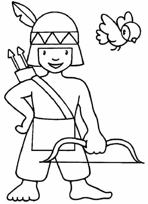 desenhos de cocar indígena para colorir