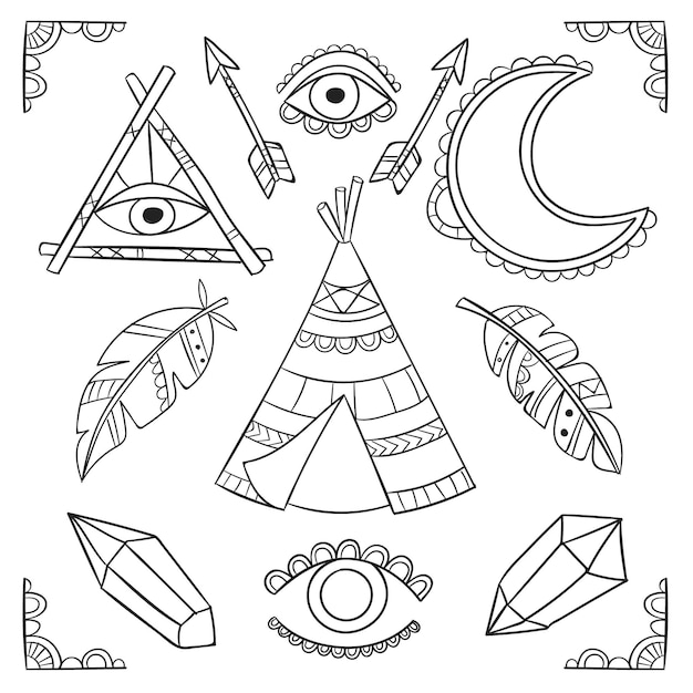 grafismos indígenas para colorir online