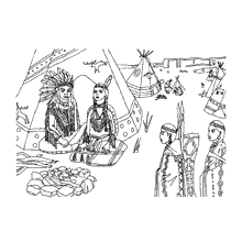 desenhos de povos originários para colorir
