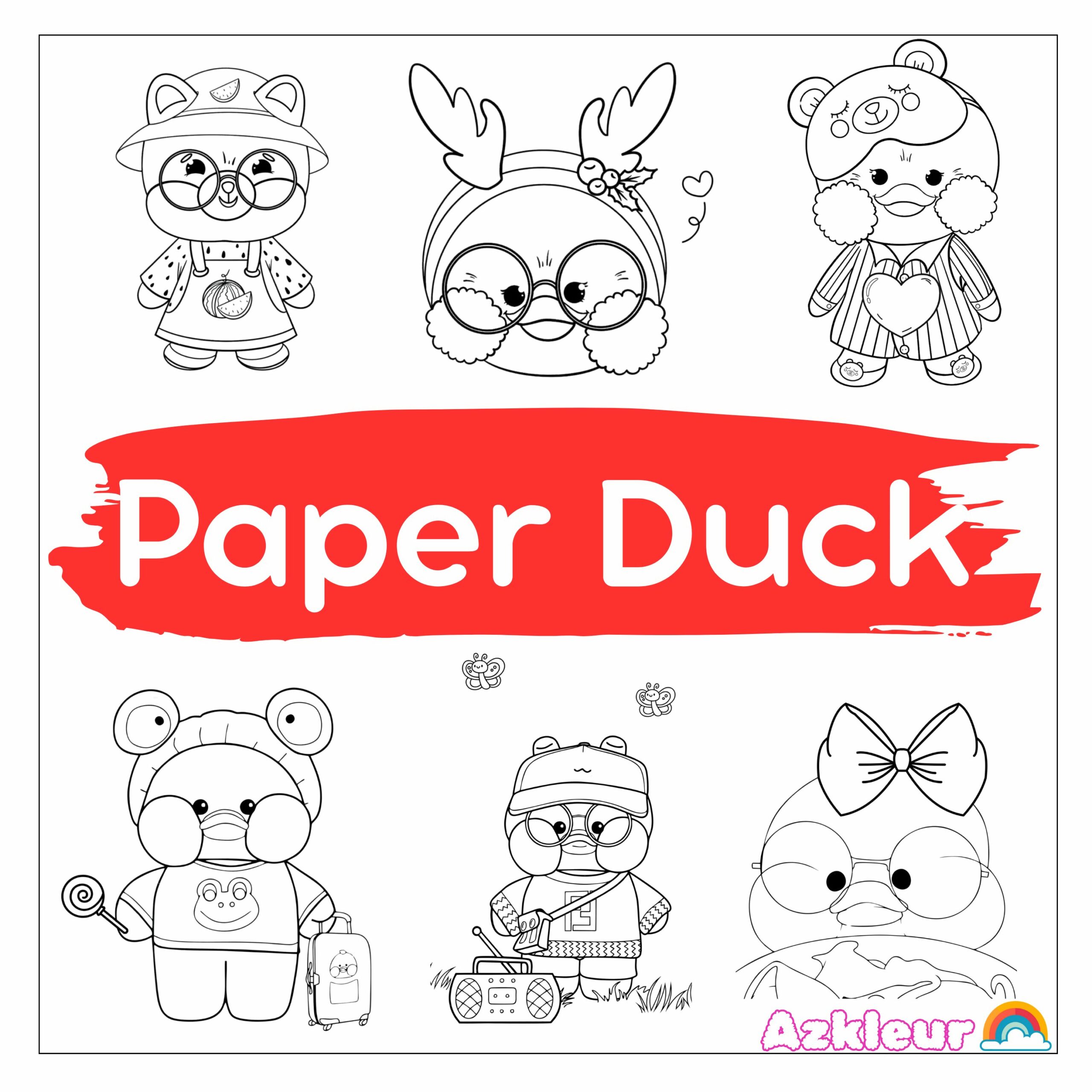 ideias criativas de paper duck para imprimir