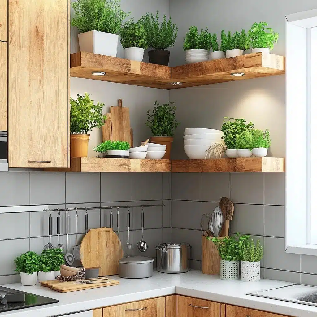 Como Otimizar Espaços Pequenos com Prateleiras de Canto na Cozinha