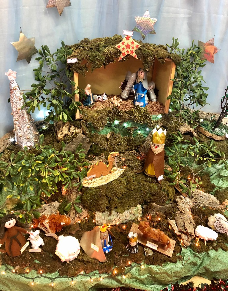 presépios de natal com material reciclado