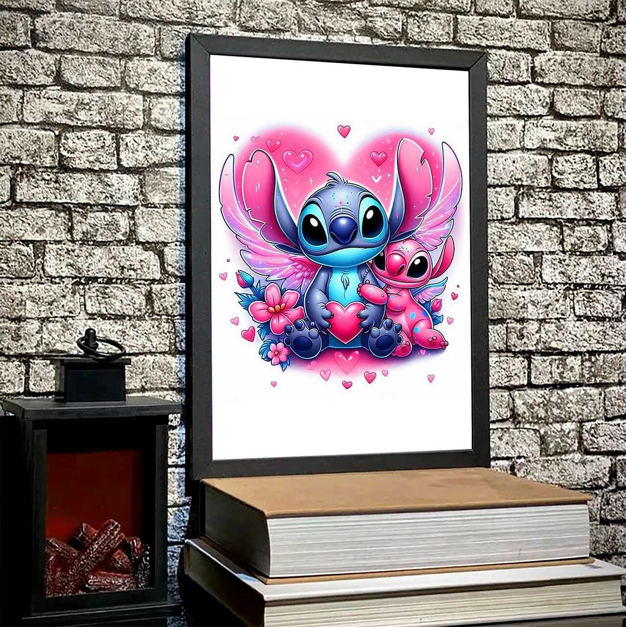 como fazer quadro stitch com moldura de papel