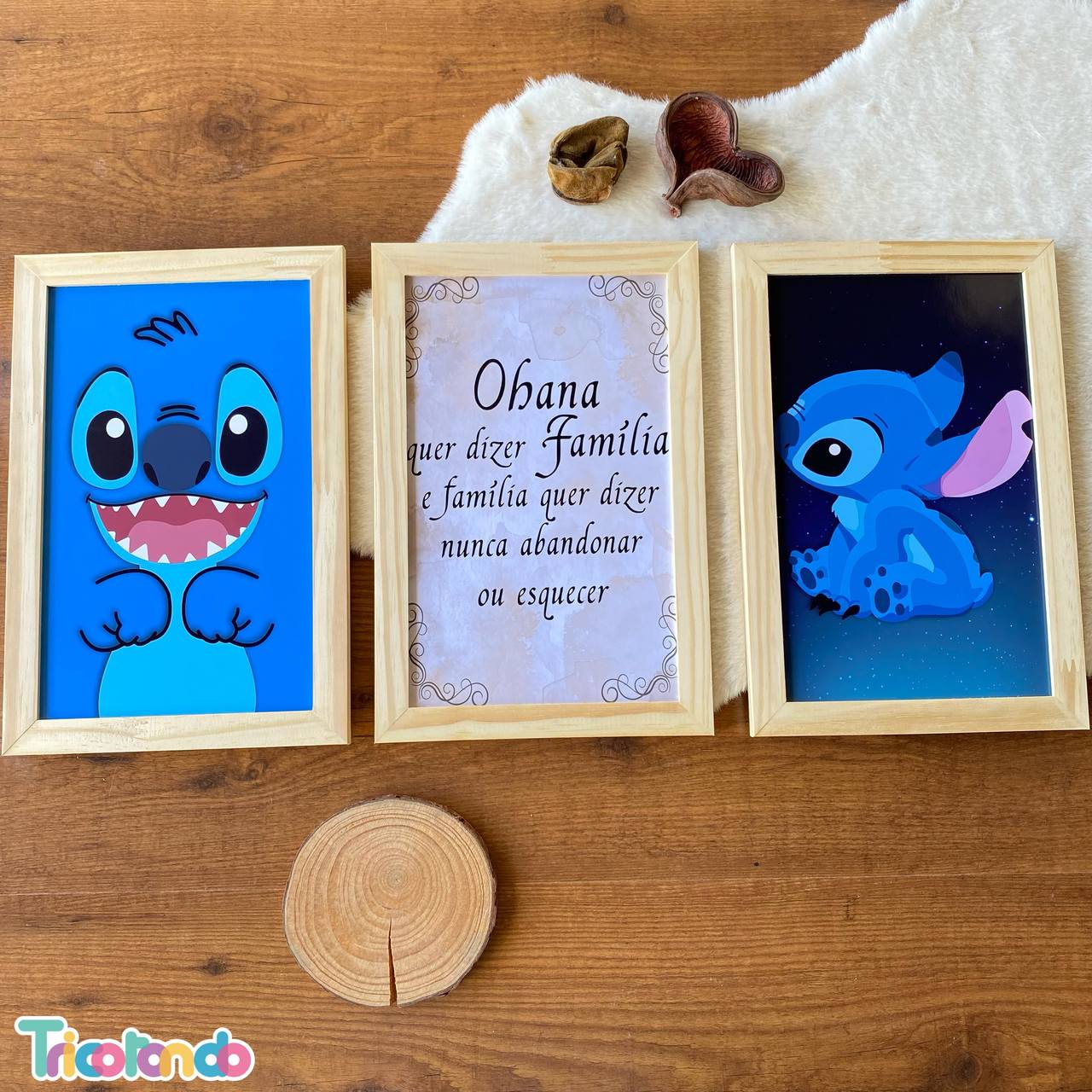como fazer quadro stitch com moldura de papel