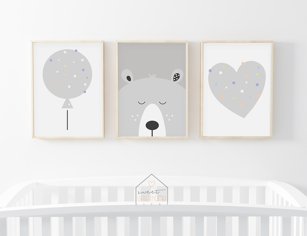 quadro urso aviador personalizado nome bebe