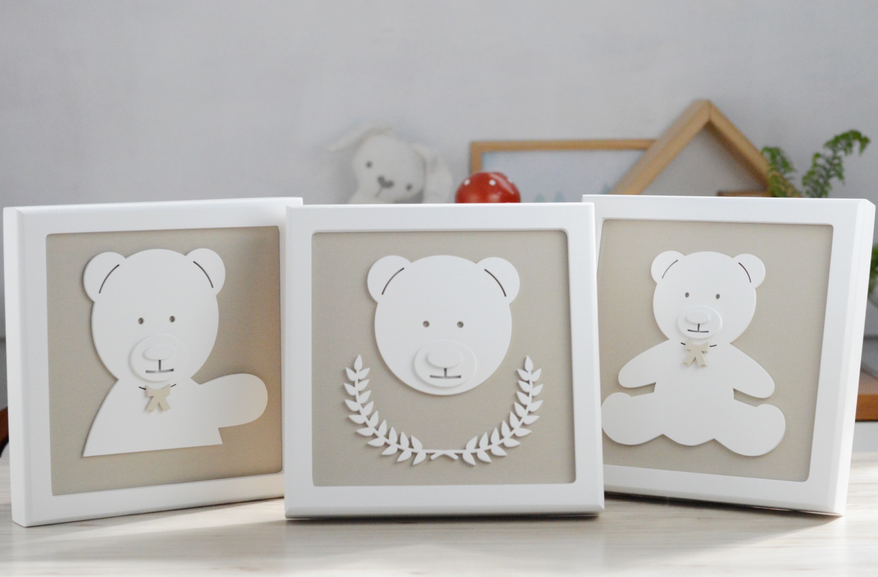 quadros para quarto de bebe urso