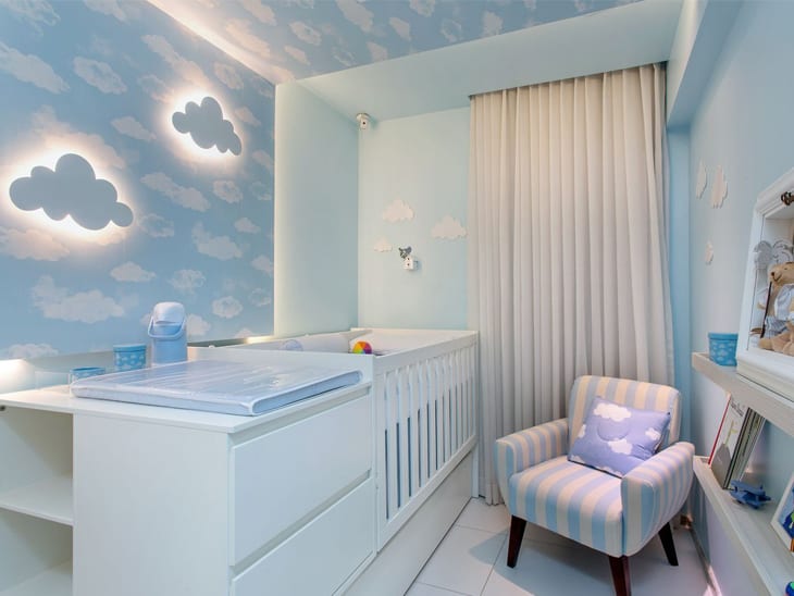 quarto bebe nuvens