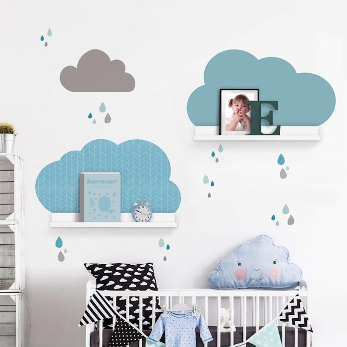 quarto de bebê nuvens vs balões qual escolher