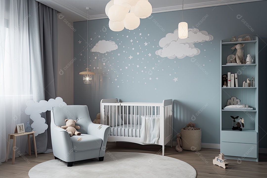 quanto custa decorar um quarto de bebê com tema nuvens
