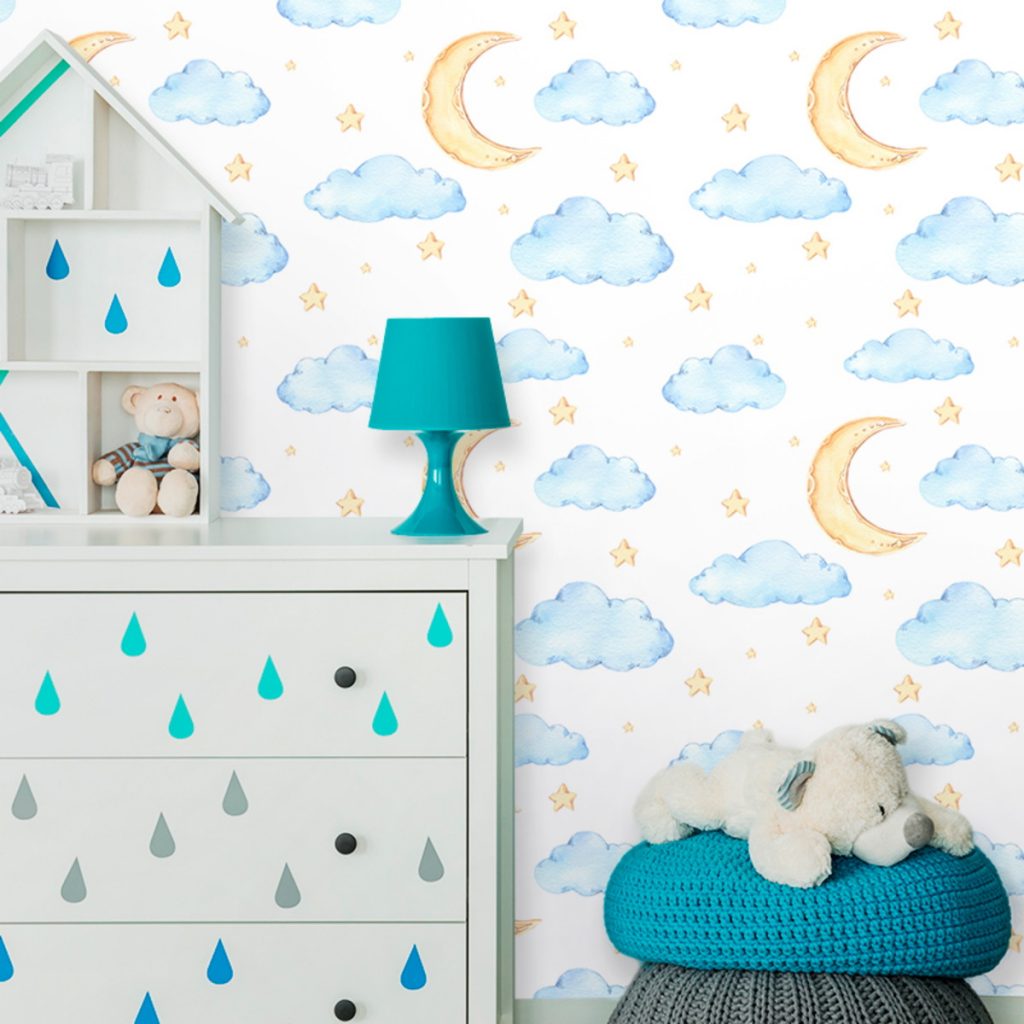quarto bebe nuvens