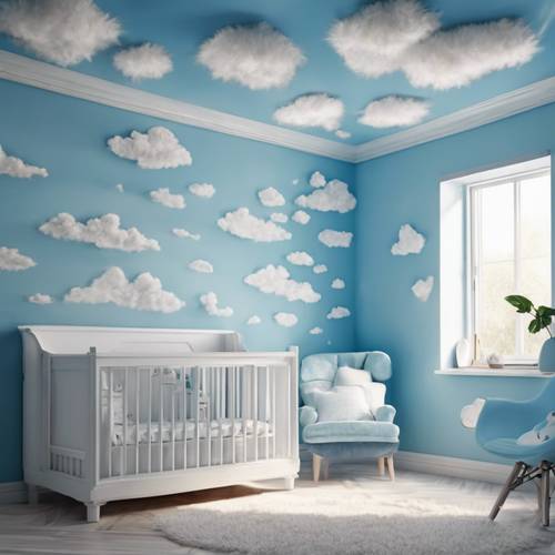 ideias criativas decoração quarto bebê nuvens