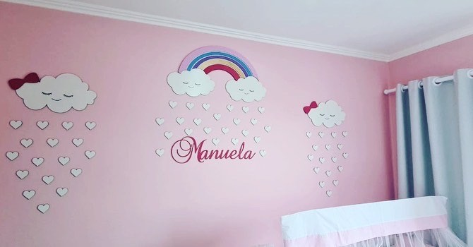 quarto de bebê nuvens vs balões qual escolher