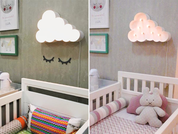 ideias criativas decoração quarto bebê nuvens