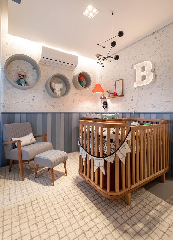 20 ideias criativas quarto bebe menino moderno