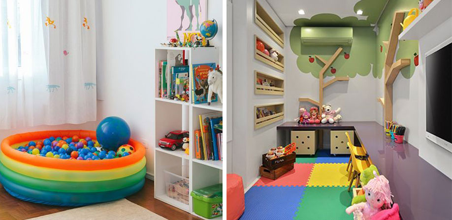 como fazer um quarto de brincar simples com pouco espaço