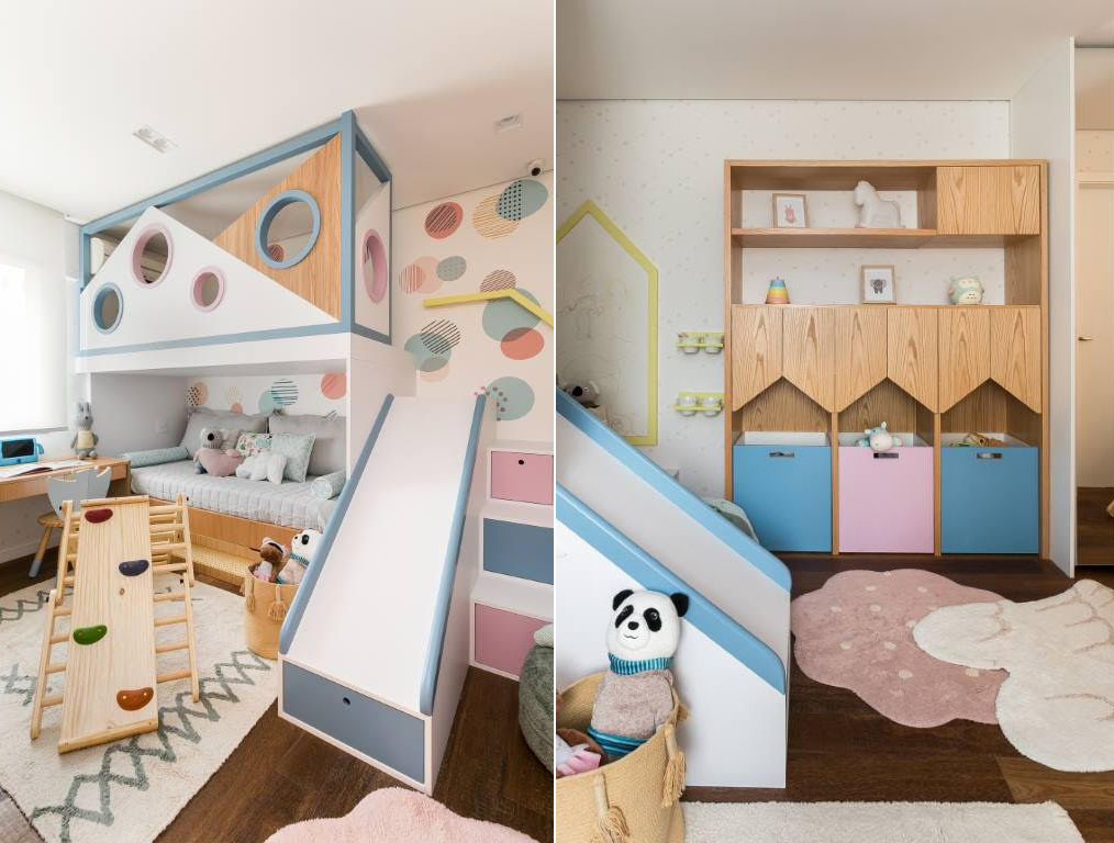 quarto de brincar simples vs quarto temático