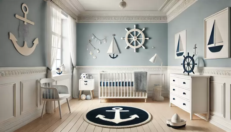 ideias de decoração quarto de bebê marinheiro