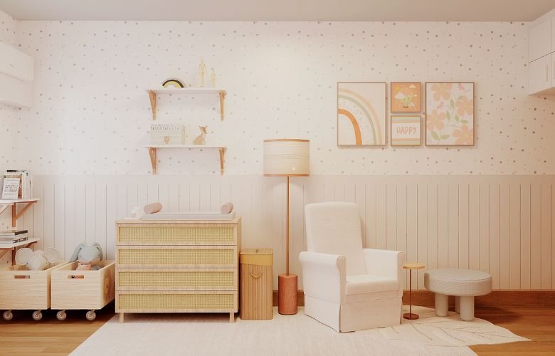 quarto de bebê feminino moderno vs clássico