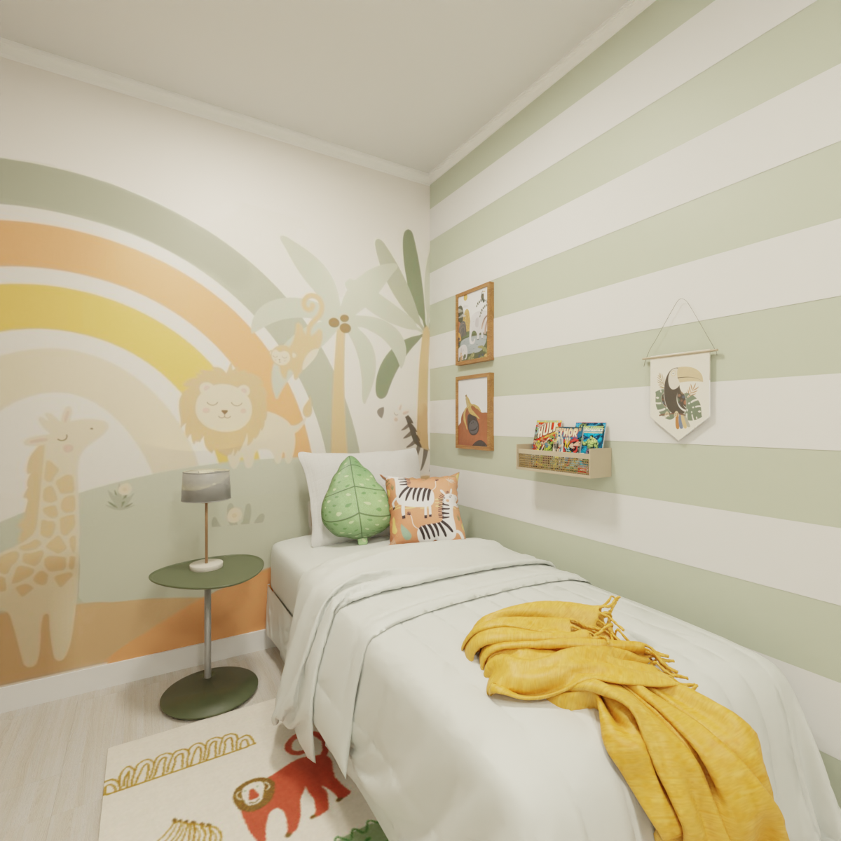 papel de parede ou adesivo quarto menina