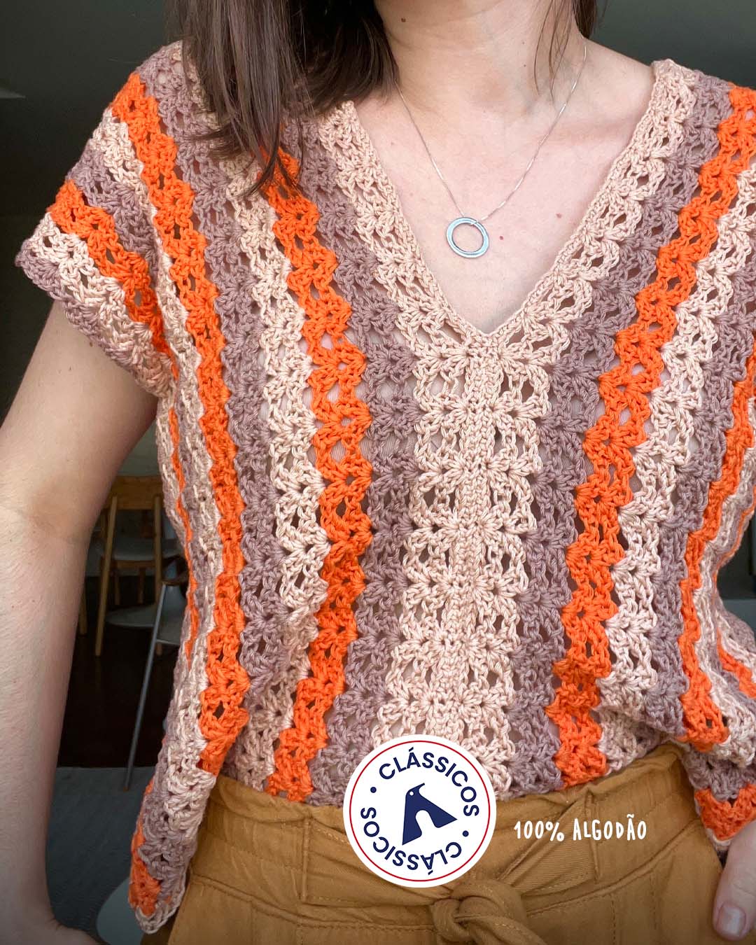 receita de blusa de crochê feminina fácil