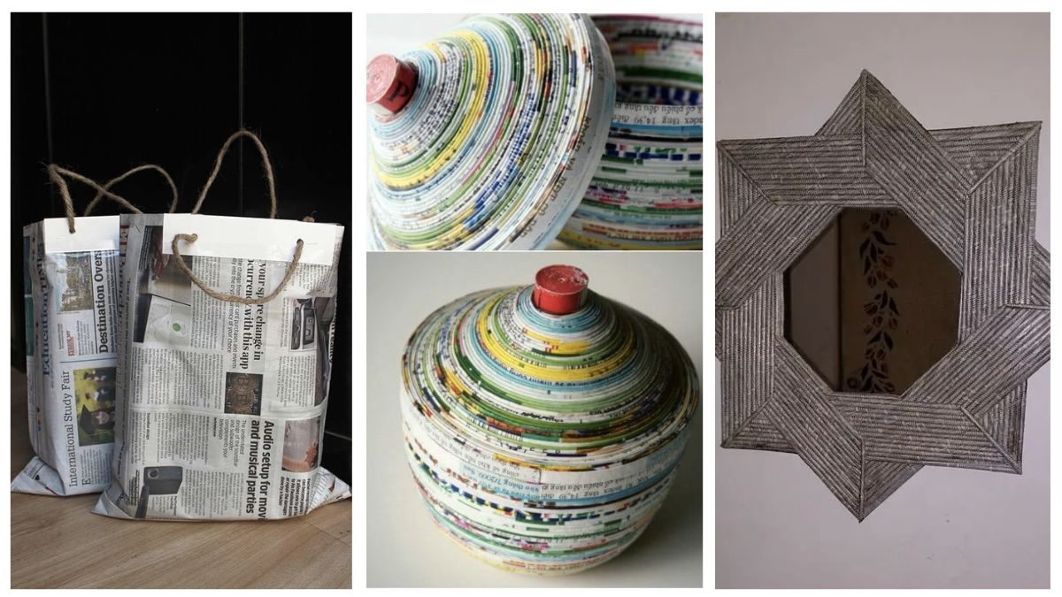 reciclagem com jornal