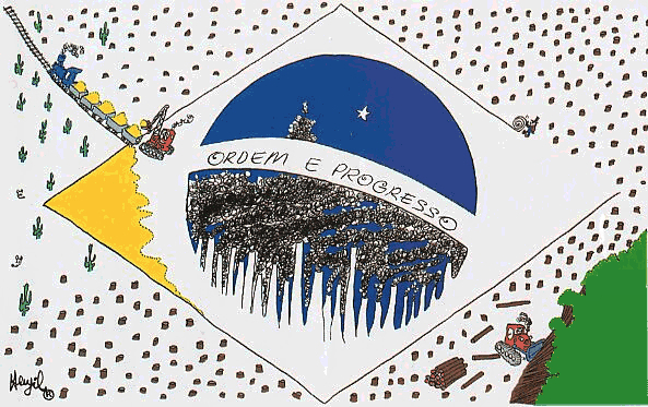 bandeira do brasil em colagem