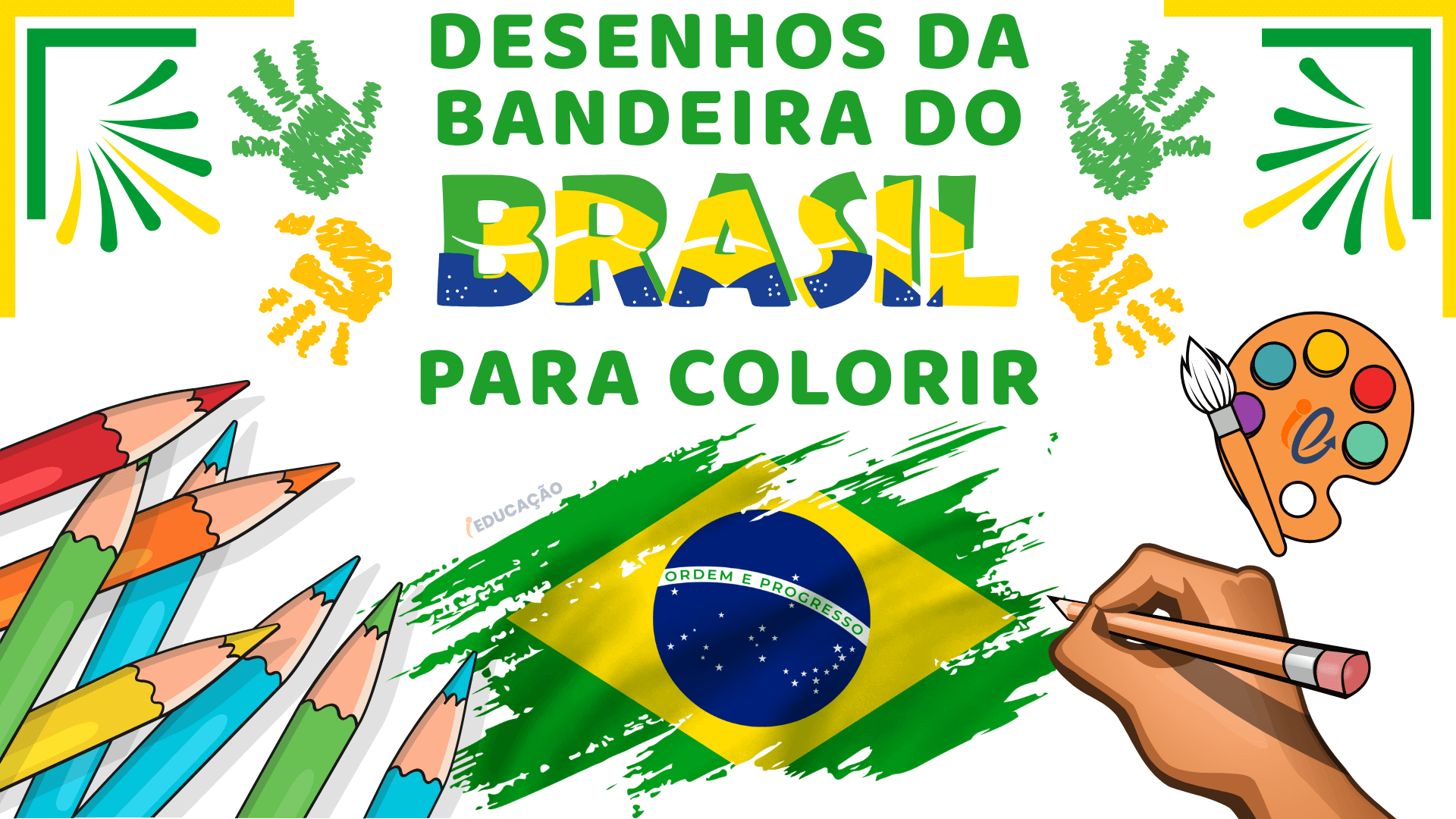 arte com a bandeira do brasil para crianças