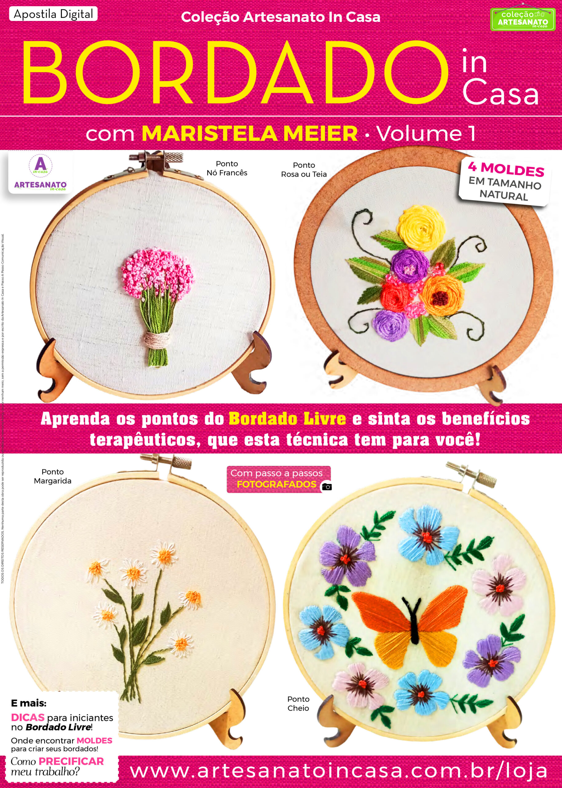 riscos de flores para bordado livre